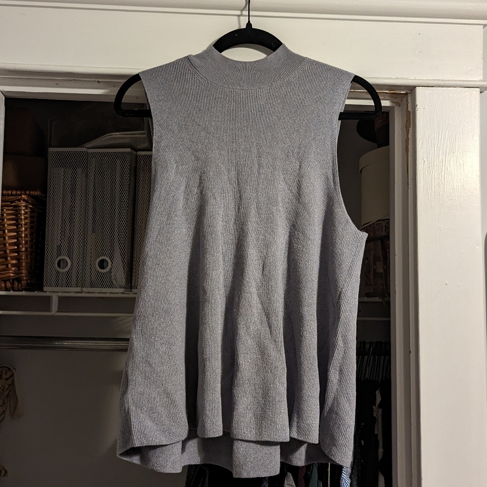 Loft Knit Mock Neck Swing Tank